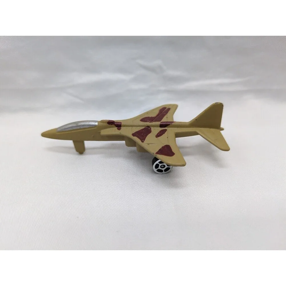 Vintage Brown Camo Metal Diecast Plane 3